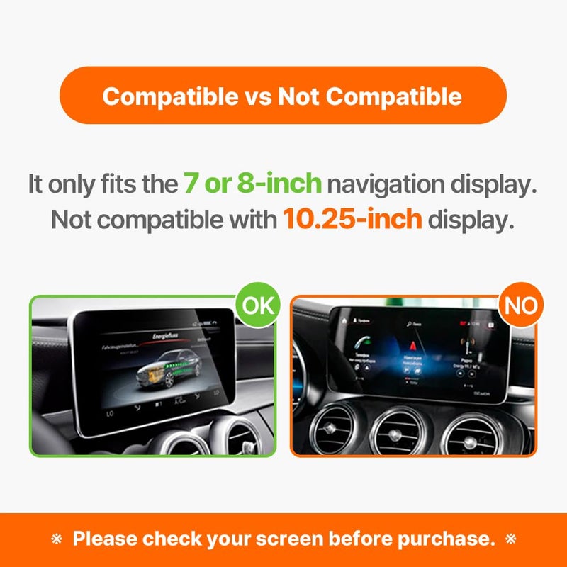 FICS Car Phone Holder for Mercedes-Benz C-Class (W205) & GLC (X253) with 8â€ Display â€“ Custom-Fit Mount for Seamless Display Integration, Interior Accessories for Navigation Use, Stable Driving View - Image 2